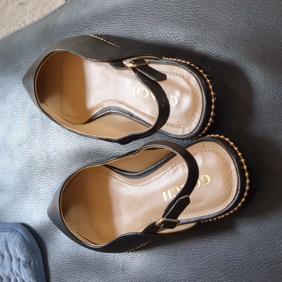 Coach Val Skimmer Dressy Flats Black size 7.5 worn once - Picture 3 of 4